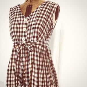 Plaid Prairie Checkered Gingham Vintage Duster
